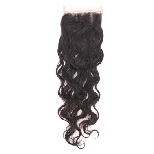 Beach Wave 4x4 Transparent Lace Closure