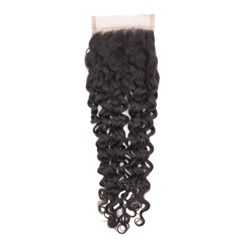 Italian Curl 4x4 Transparent Lace Closure